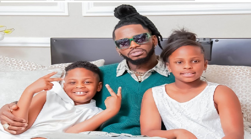 Diamond and his kids in South Africa